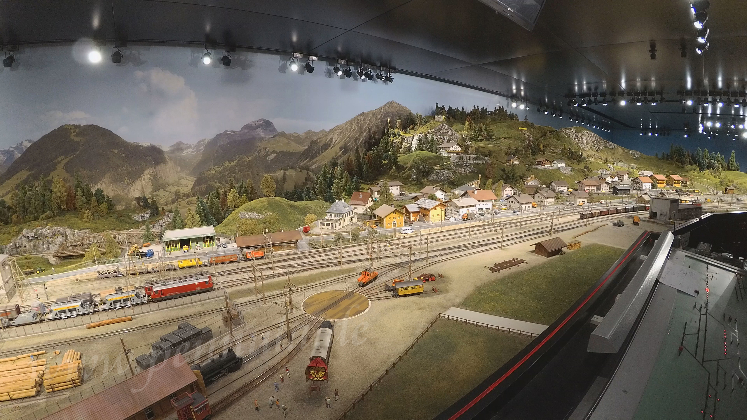 Modelleisenbahn Chemins de fer du Kaeserberg im Panorama