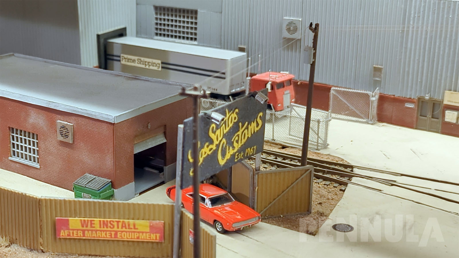 Modellbahn H0 von Los Angeles - Ein schmutziger Rangierbahnhof wie bei Grand Theft Auto (GTA)