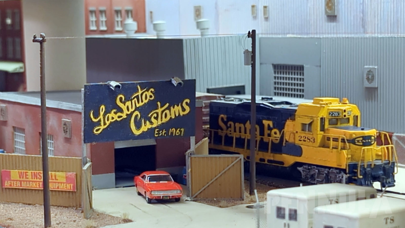 Modellbahn H0 von Los Angeles - Ein schmutziger Rangierbahnhof wie bei Grand Theft Auto (GTA)