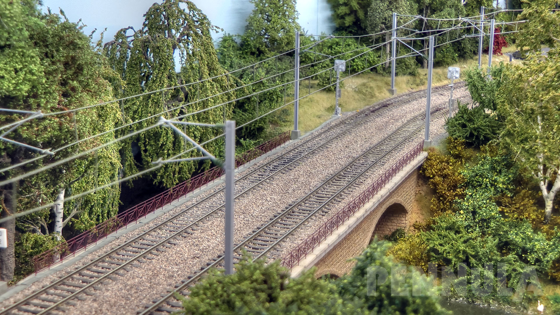 Modelleisenbahn H0 Diorama der Bahnstrecke von Luxemburg nach Spa (CFL Nordstrecke)